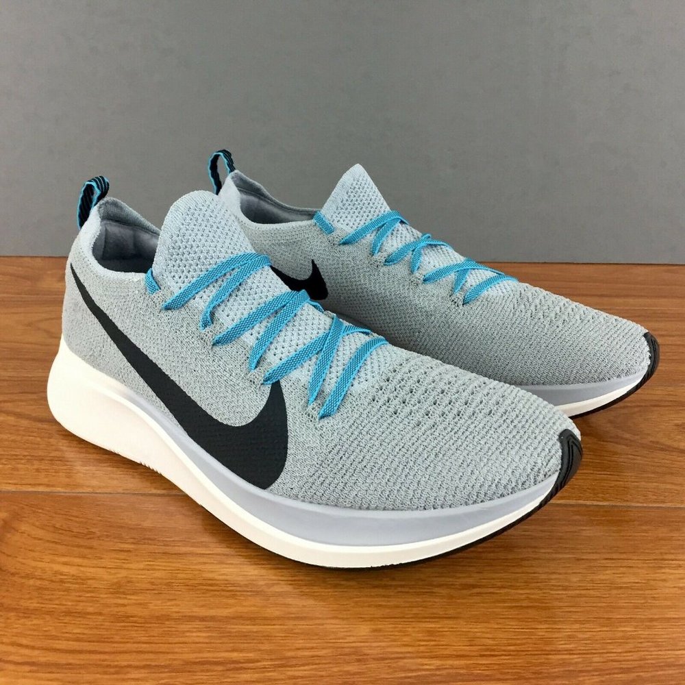 Nike Zoom Fly Flyknit Men's Shoes Grey Blue - Picture 5 of 9